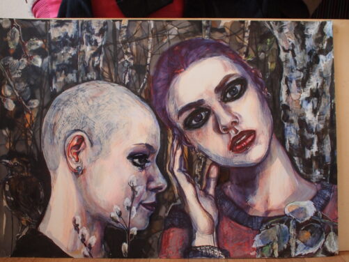 women in the woods